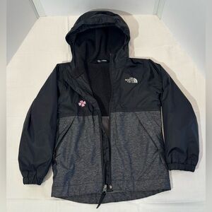 3 for$15 The North Face Storm Rain Black Jacket w/Hood & lined fleece